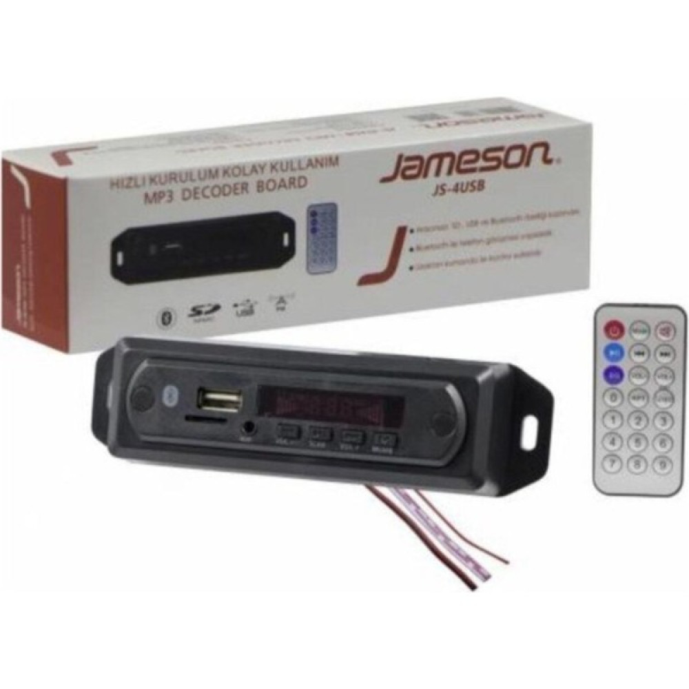 EC Shop Jameson Js-4usb Oto Teyp Çevirici Usb/tf/fm/aux Bluetooth 12V Oto Teypleri Fiyatı