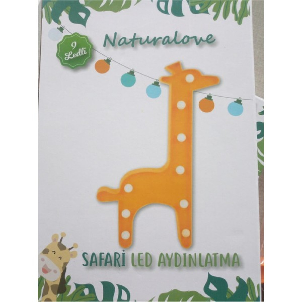 EC Shop Naturalove Safari Zürafa LED Aydınlatma - Açık Kahverengi Abajur Fiyatı