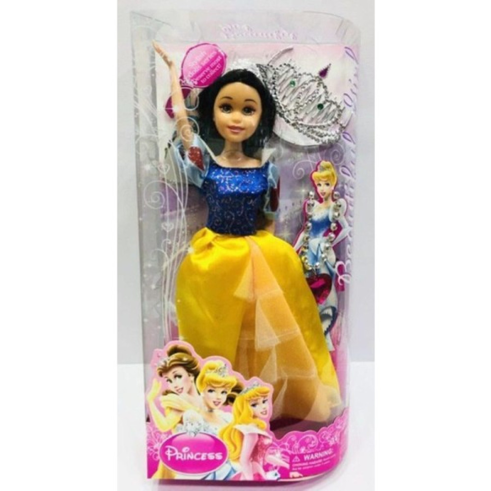 EC Shop Oyuncakchi Pamuk Prenses Et Bebek Aksesuarlı Taç Kolye 30 cm - Renkli Bebek Oyuncakları Fiyatı