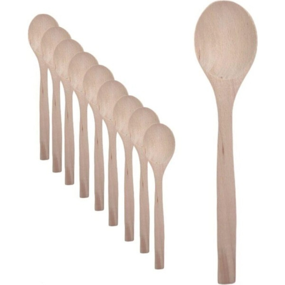 EC Shop S.d.f Ahşap 27 cm 10 Adet Tahta Kaşık Seti - Kahverengi Çatal / Kaşık / Bıçak Takımları Fiyatı