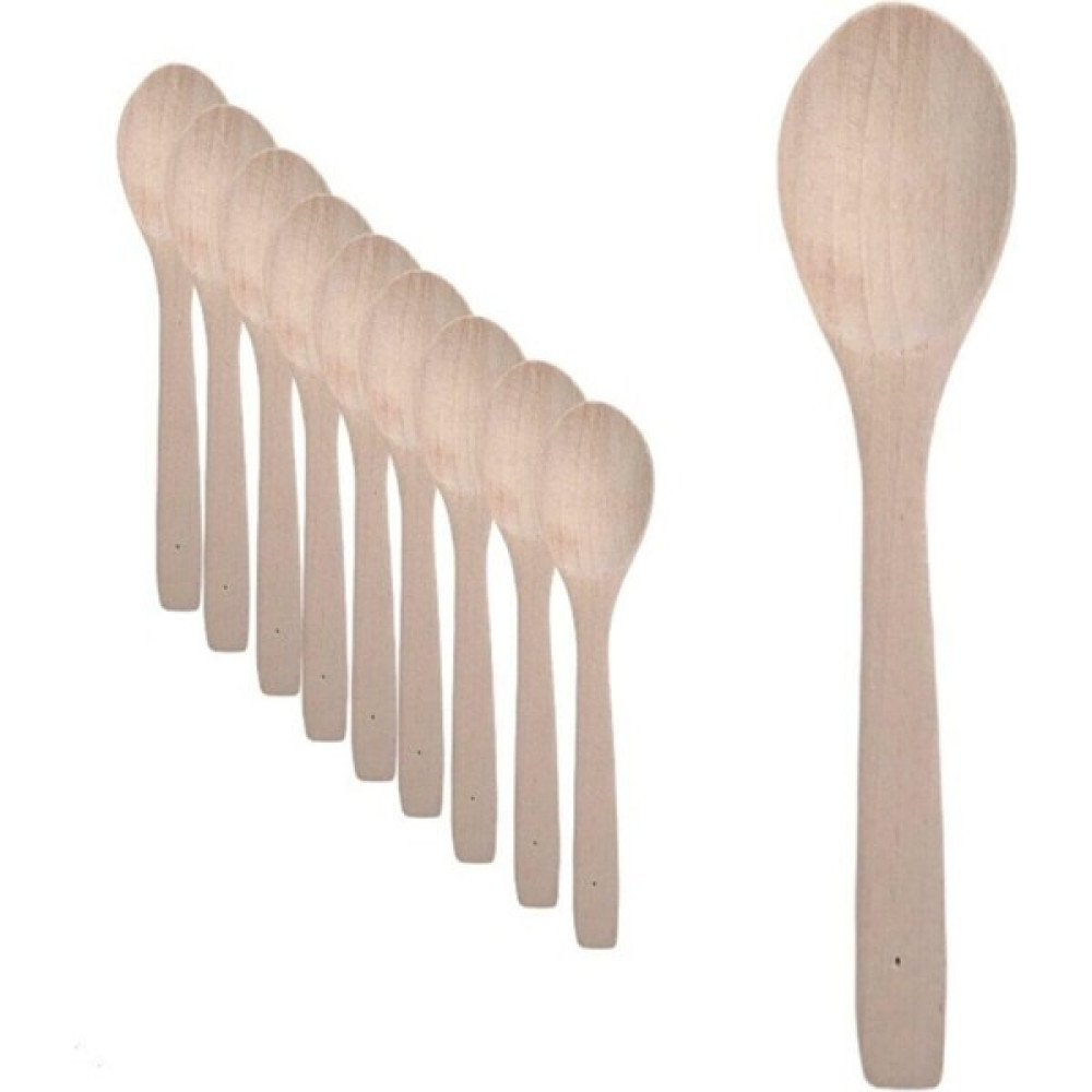 EC Shop S.d.f Ahşap Tahta Kaşık Seti 23 cm 10 Adet - Kahverengi Çatal / Kaşık / Bıçak Takımları Fiyatı