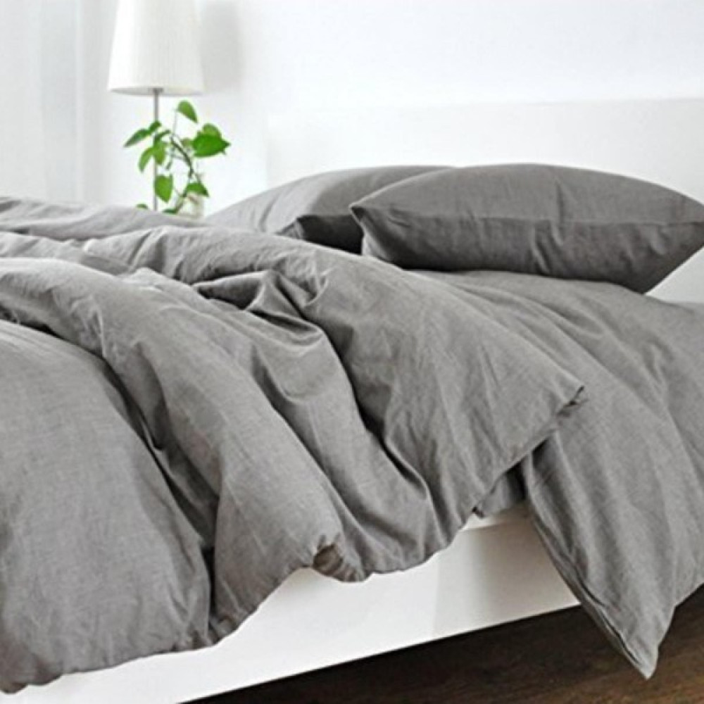EC Shop Sheri Home Tekstil Cotton Tek Kişilik 160 x 220 Nevresim Yorgan Kılıfı - Gri - 120 x 200 cm - Açık Mavi - Gri Nevresim Takımı Fiyatı