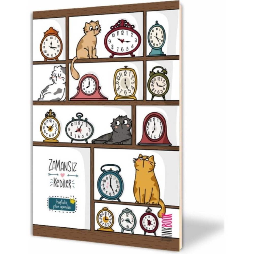 EC Shop Thinkbook Kedi Kitaplık Zamansız Ajanda Defter Fiyatı