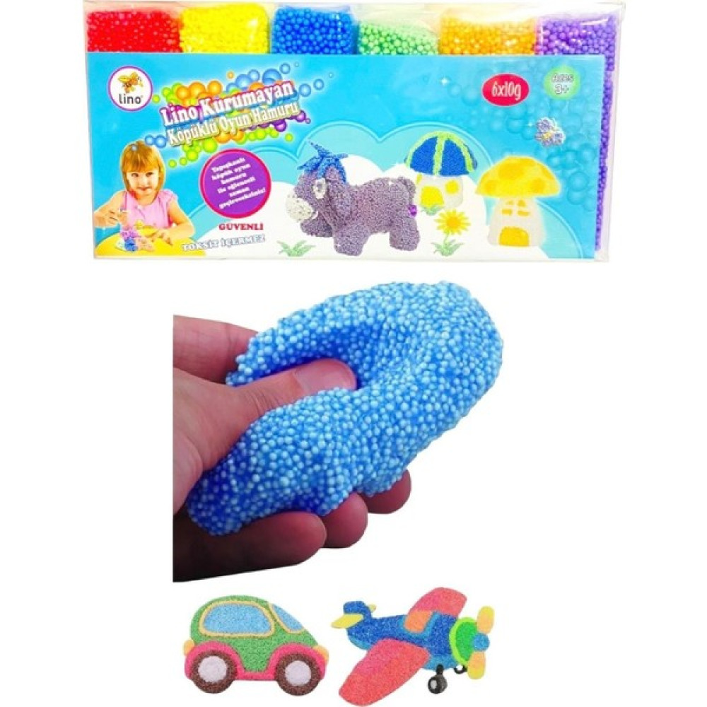 EC Shop Tmtoysandmore Kurumayan Köpüklü Oyun Hamuru 10 gr Pvc Kutu 6'lı 6 Renk Kurumayan Köpük Oyun Hamuru Eğitici Oyuncak Fiyatı