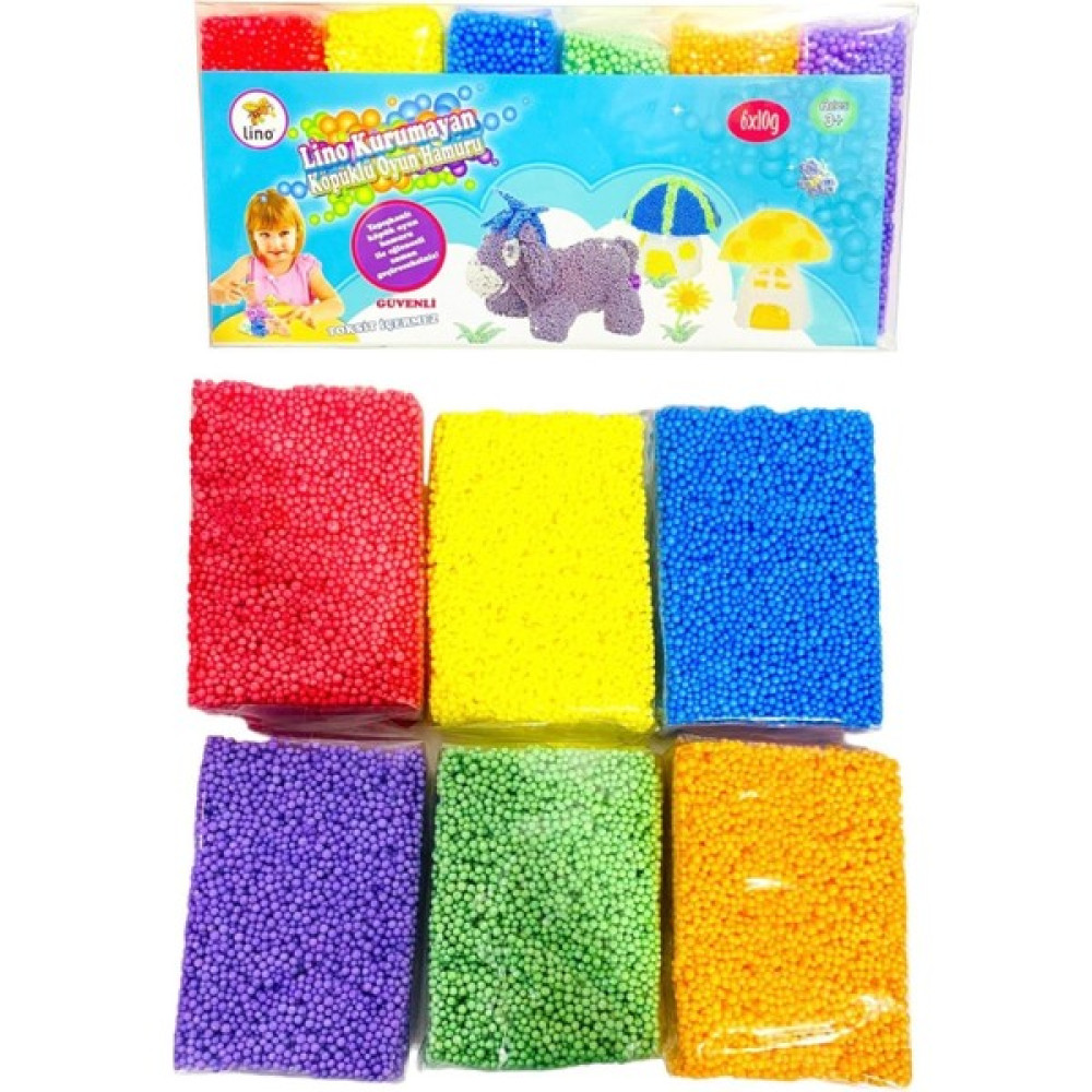 EC Shop Tmtoysandmore Kurumayan Köpüklü Oyun Hamuru 10 gr Pvc Kutu 6'lı Set Kurumayan Köpük Oyun Hamuru Eğitici Oyuncak Fiyatı