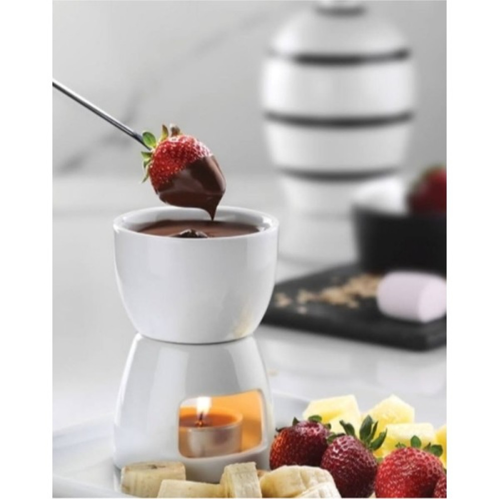 EC Shop Trend Koçu Porselen Dekorsuz Buhurdanlık Fondu Set 8 cm Kahvaltı Takımı Fiyatı