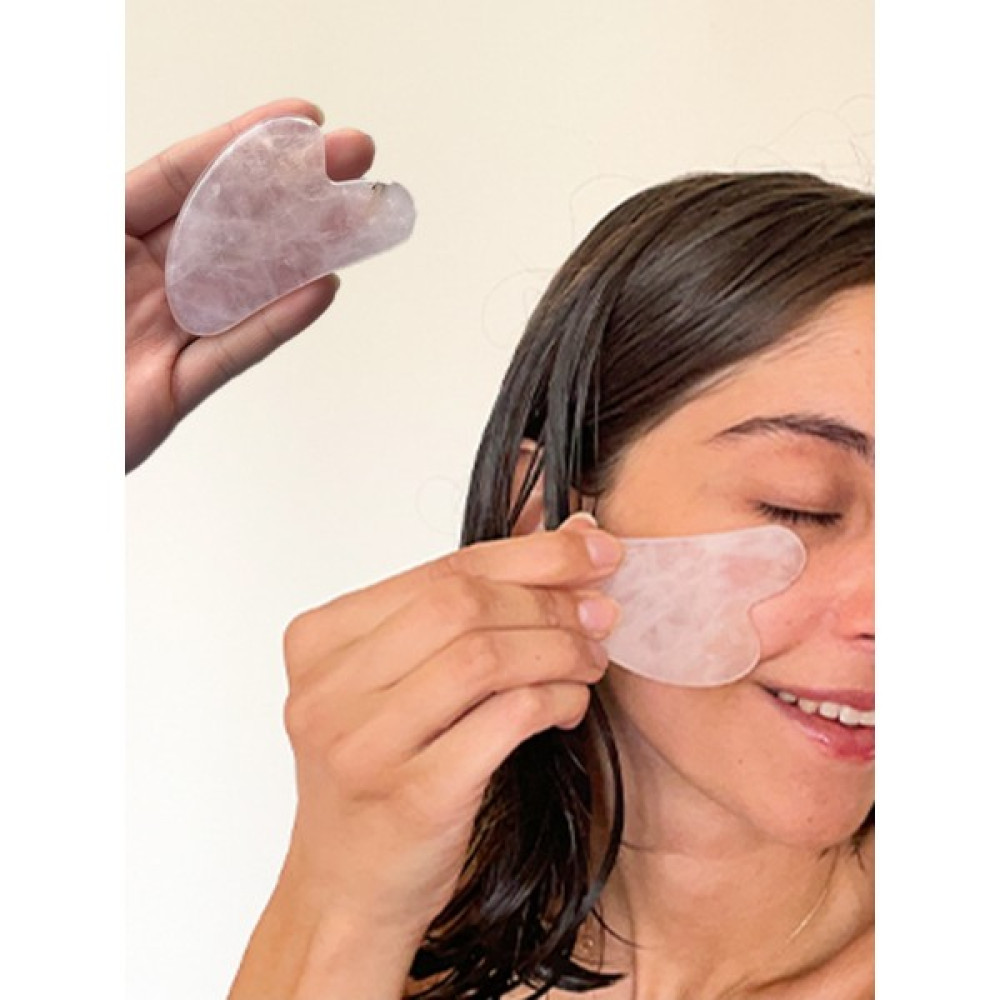EC Shop Yourthing Doğaltaş Pembe Kuvars Gua Sha Yüz Masaj Ve Yüz Yogası Taşı - M Masaj Cihazları Fiyatı