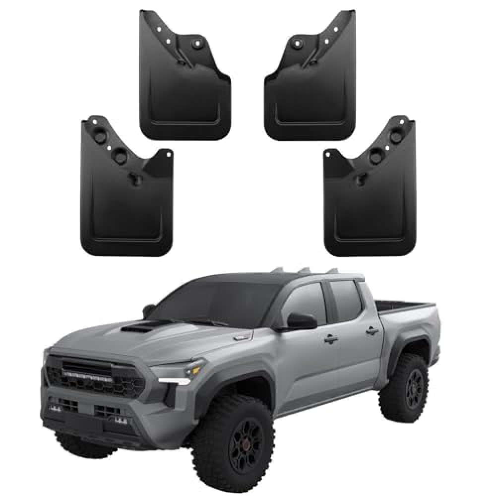 Ecarzo 2025 Upgraded Mud Flaps Splash Guards Compatible with 2024 2025 Tacoma Accessories, All Weather Front and Rear Mud Guards No Drilling Tacoma Exterior Accessories Mudflaps OEM Fender Flares 4PCS Oto Dış Aksesuar & Yedek Parça Fiyatı