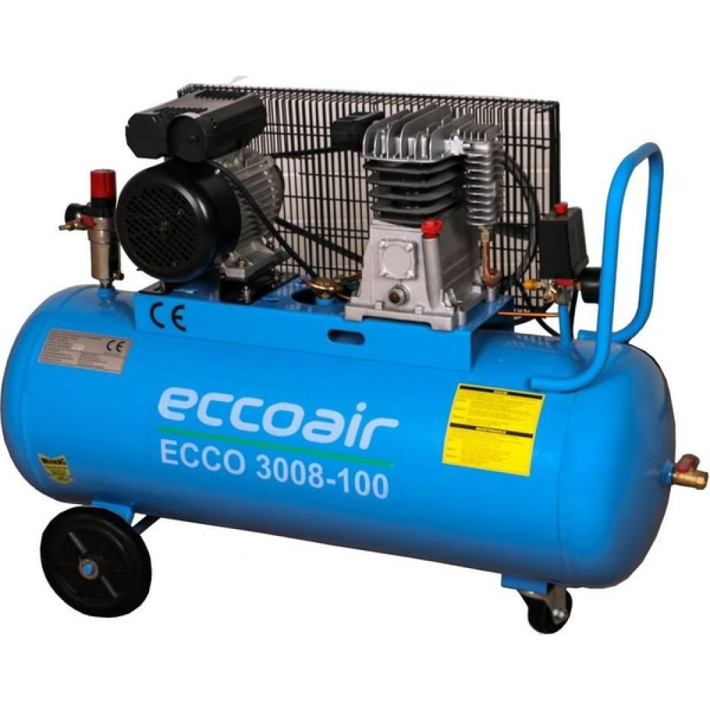 Eccoair 3008-100 Tek Kademe Pistonlu Kompresör 100 Litre - Mavi Oto Boyaları Fiyatı