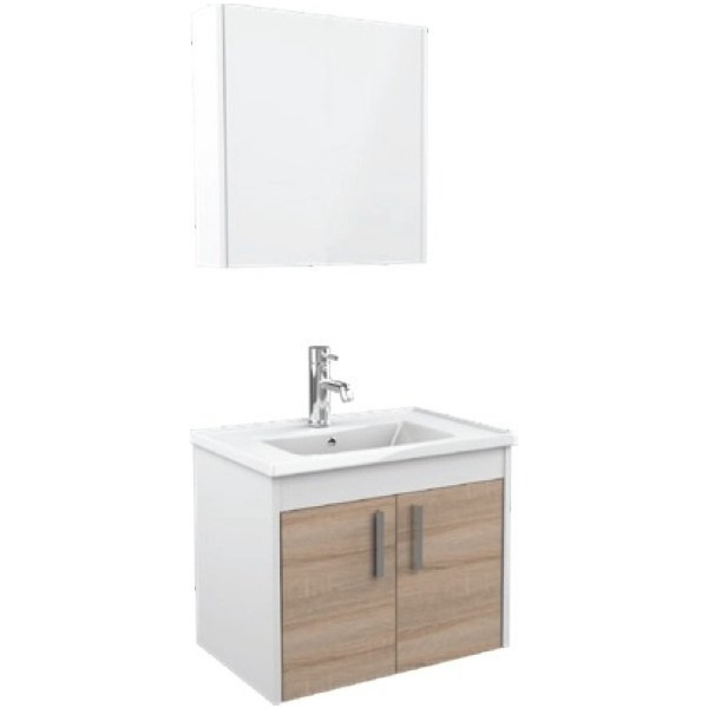 Ece Banyo Ece Gama 65 cm Banyo Dolabı Sonomo Meşe Beyaz - Meşe - Beyaz Banyo Dolabı / Mobilyası Fiyatı