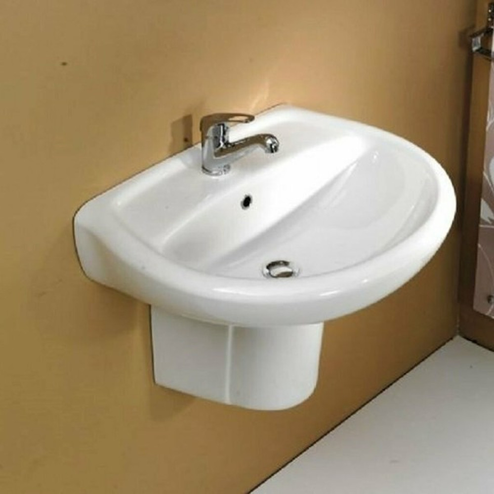 Ece Banyo Eti 61 cm Lavabo ve Yarım Ayak - Beyaz - Altın Oto Boyaları Fiyatı