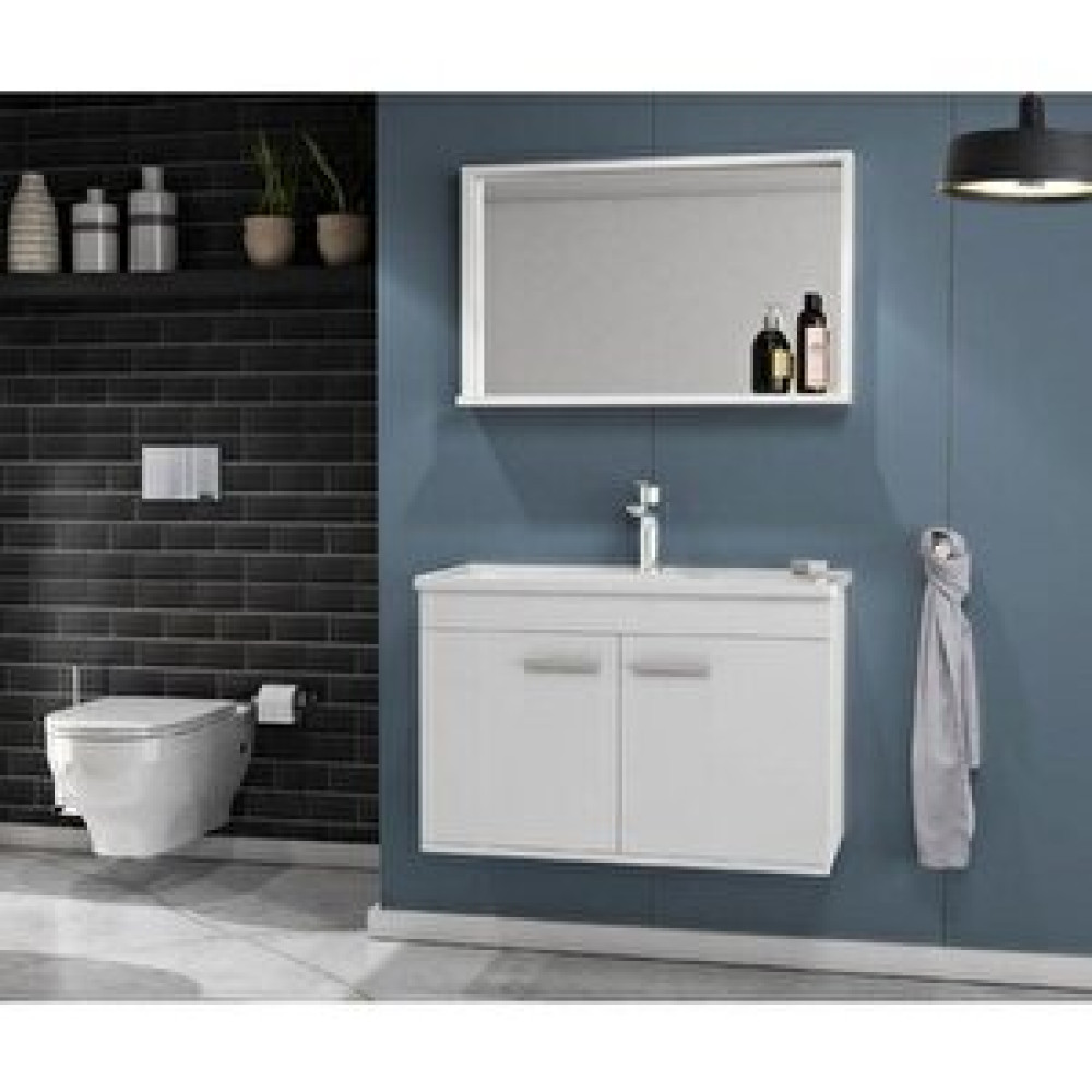 Ece Banyo Rubino Banyo Dolabı Beyaz 80 Cm Banyo Dolabı / Mobilyası Fiyatı