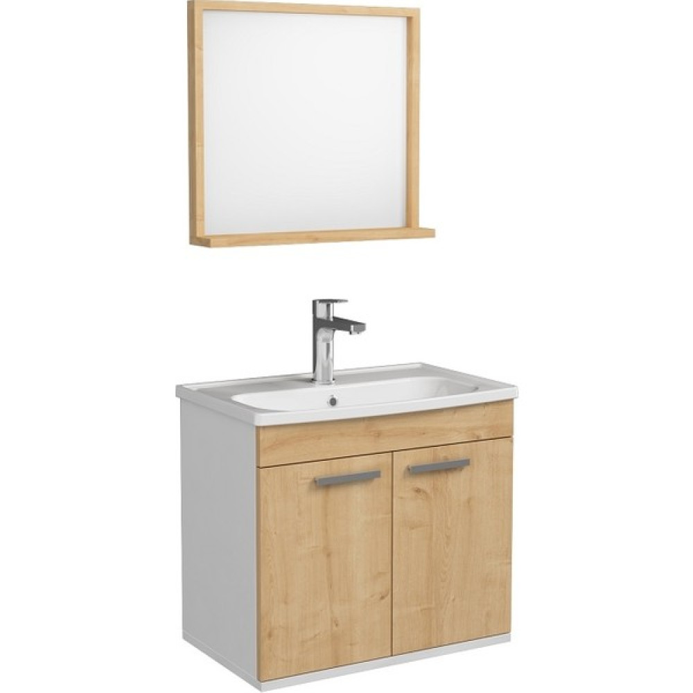 Ece Banyo Rubino Banyo Dolabı Beyaz - Meşe 60 cm Banyo Dolabı / Mobilyası Fiyatı