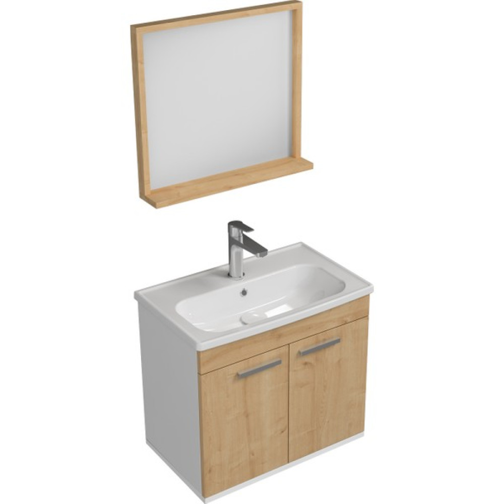 Ece Banyo Rubino Banyo Dolabı Seti Beyaz Meşe 60 cm Banyo Dolabı / Mobilyası Fiyatı