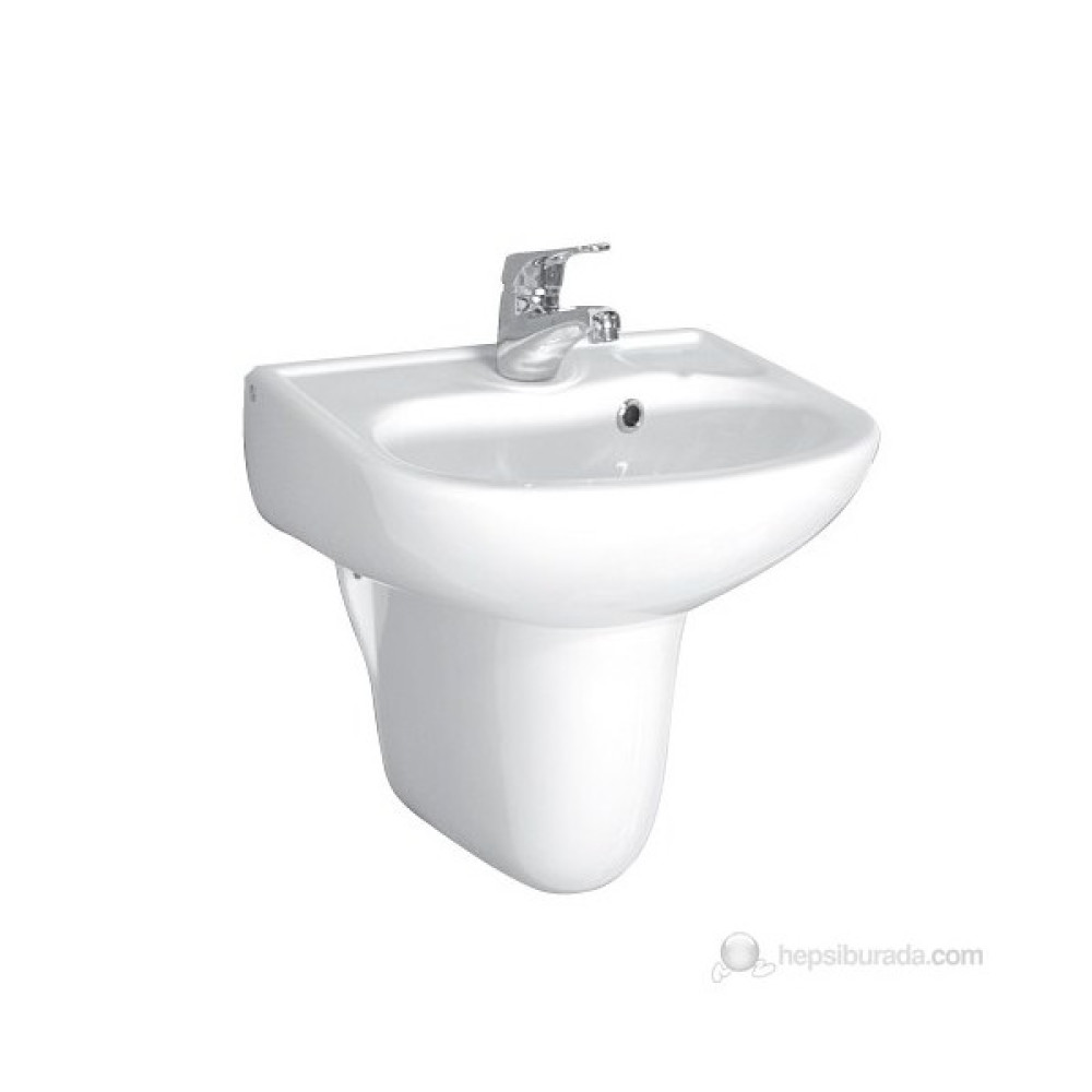 Ece Banyo Yarım Ayaklı Lavabo 45cm ( Batarya Delikli) Lavabo Fiyatı