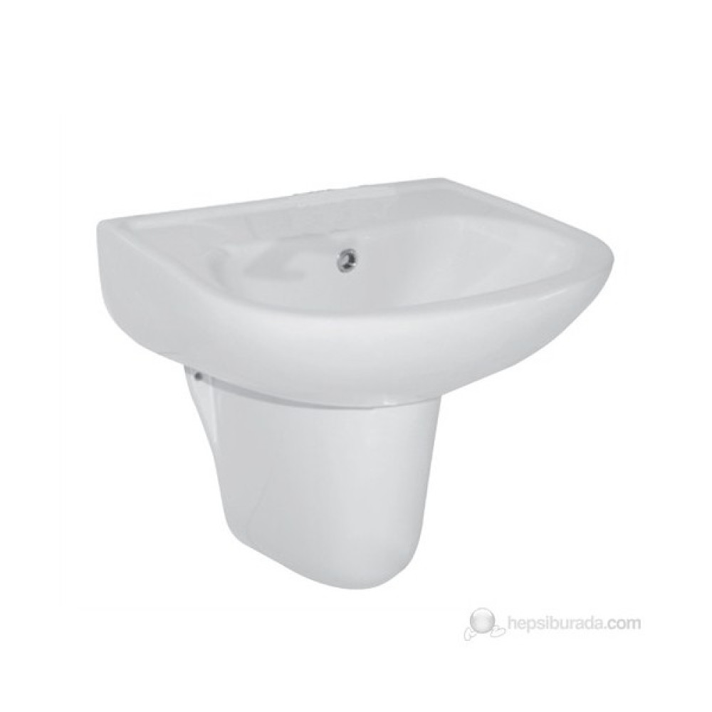 Ece Banyo Yarım Ayaklı Lavabo 45cm ( Batarya Deliksiz) Lavabo Fiyatı