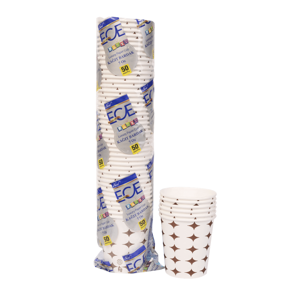 Ece Bardak Sıcak İçecek 7 Oz 50'li Fincan / Bardak / Kahve Takımı Fiyatı