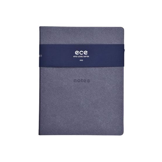 Ece Bitez 18x24 cm Çizgili Koyu Gri Defter Defter Fiyatı