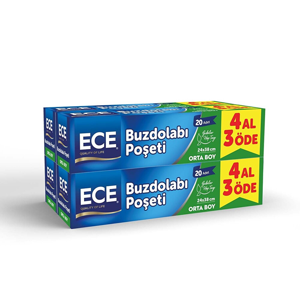 Ece Buzdolabı Poşeti Orta 4 Al 3 Öde 20'li Buzdolabı Poşeti Fiyatı