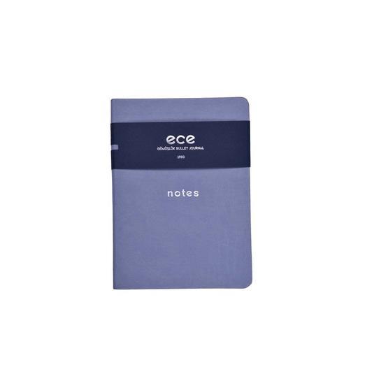 Ece Gümüşlük 13x18 cm Çizgisiz Açık Gri Defter