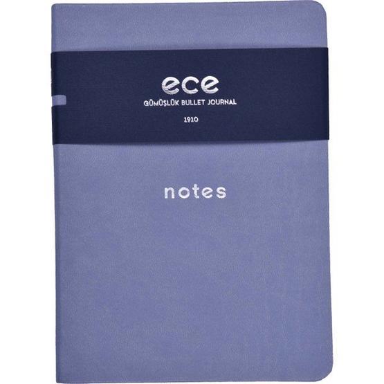 Ece Gümüşlük 13x18 cm Çizgisiz Açık Gri Defter