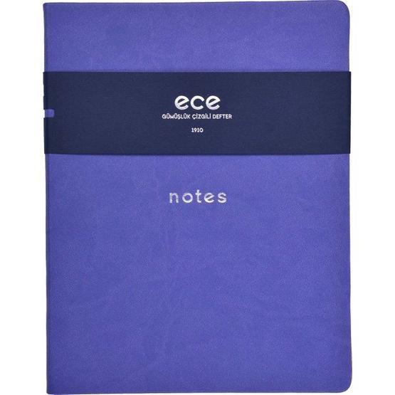 Ece Gümüşlük 18x24 cm Çizgili Lila Defter