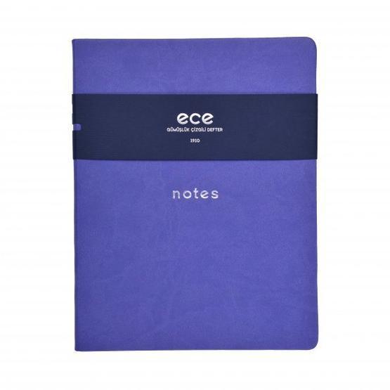 Ece Gümüşlük 18x24 cm Çizgili Lila Defter Defter Fiyatı