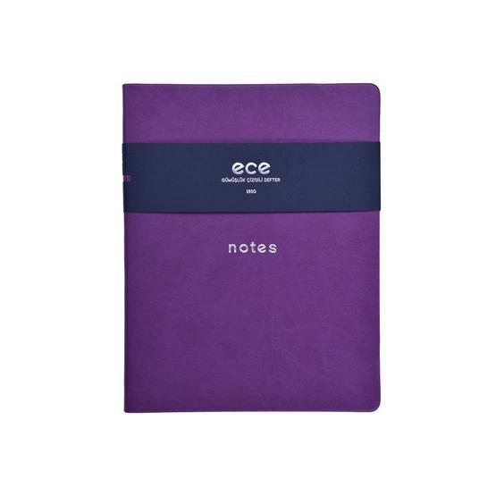 Ece Gümüşlük 18x24 cm Çizgili Mor Defter Defter Fiyatı