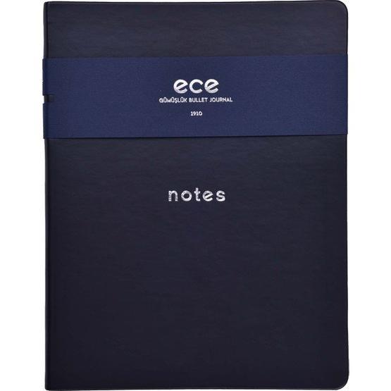Ece Gümüşlük 18x24 cm Noktalı Siyah Defter