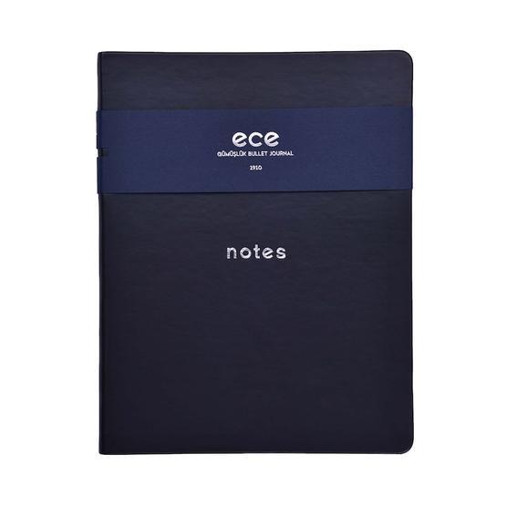 Ece Gümüşlük 18x24 cm Noktalı Siyah Defter
