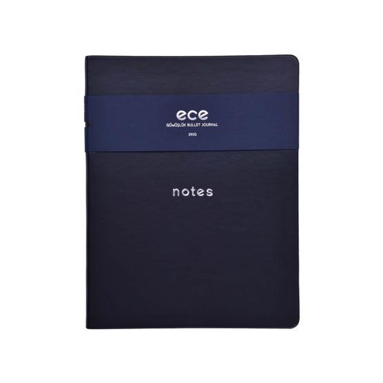 Ece Gümüşlük 18x24 cm Noktalı Siyah Defter