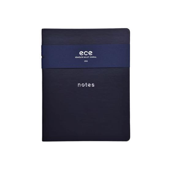 Ece Gümüşlük 18x24 cm Noktalı Siyah Defter