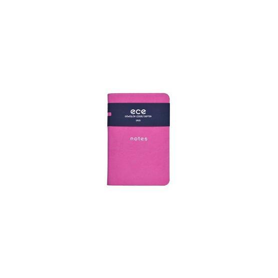 Ece Gümüşlük 9x13,5 cm Çizgili Pembe Defter