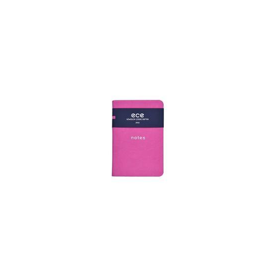 Ece Gümüşlük 9x13,5 cm Çizgili Pembe Defter
