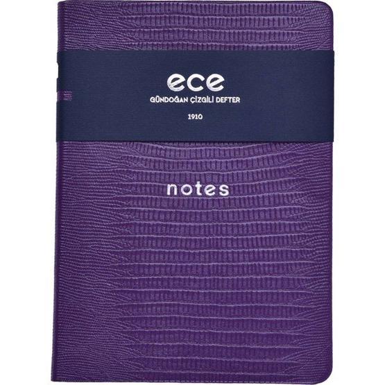 Ece Gündoğan 13x18 cm Çizgili Mor Defter