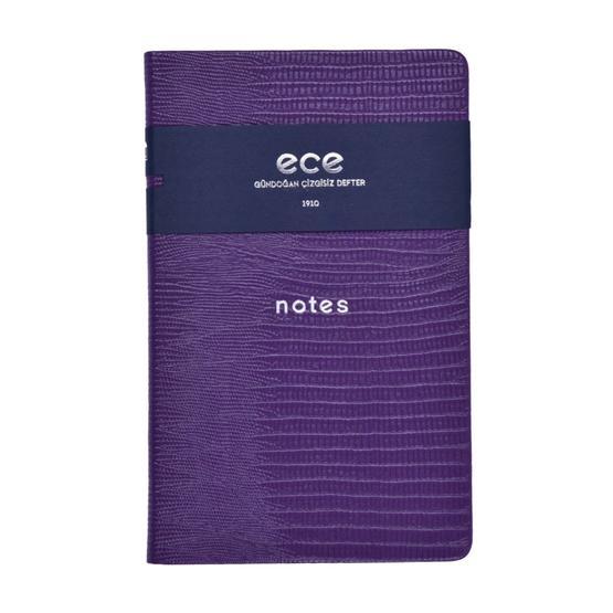 Ece Gündoğan 13x21 cm Çizgisiz Mor Defter