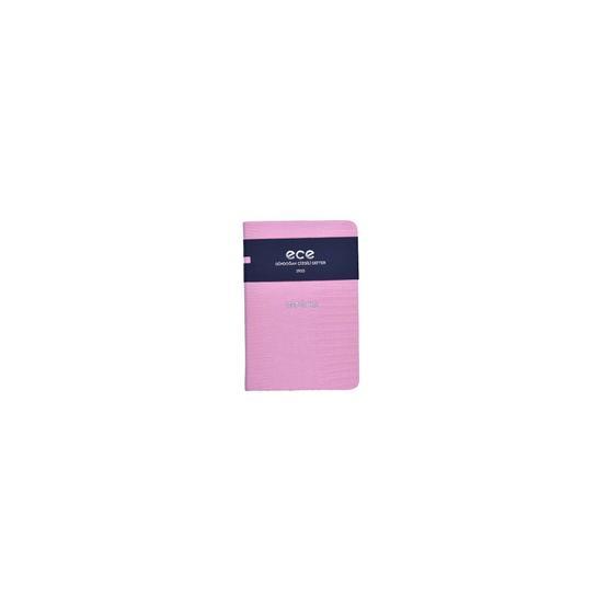 Ece Gündoğan 9x13,5 cm Çizgili Pembe Defter