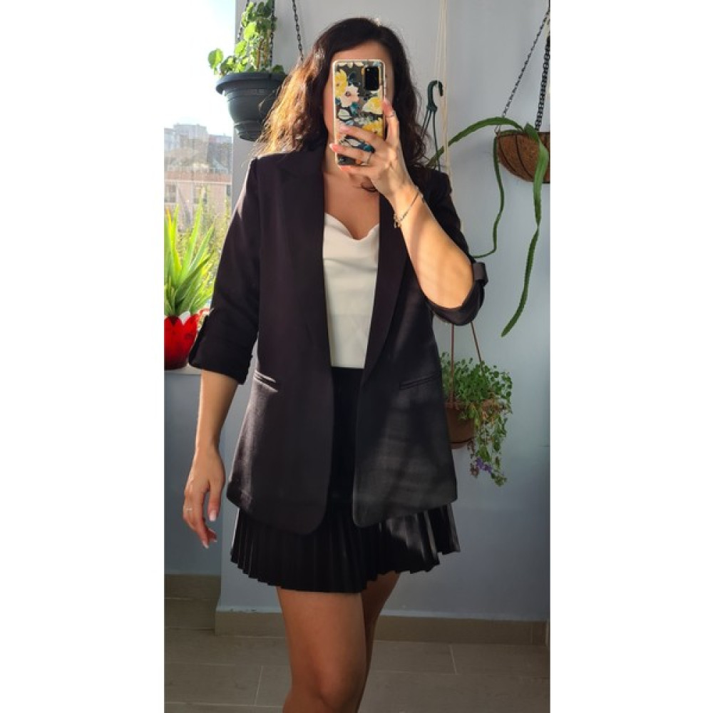 Ece Kahraman Çıtçıtlı Kol Katlamalı Blazer Ceket Bayan Ceket Fiyatı