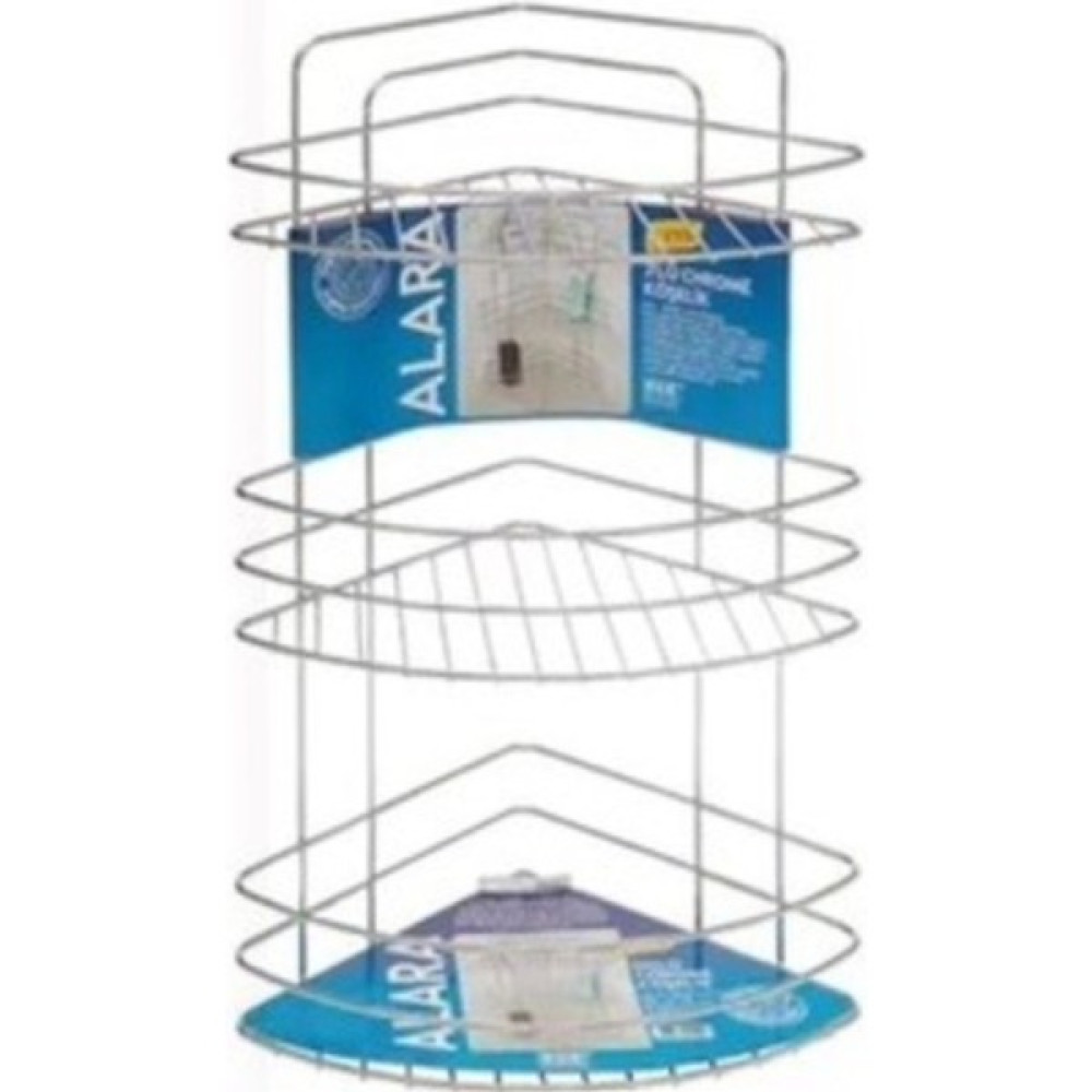 Ece Metal Banyo Köşeliği Şampuanlık Üç Katlı Paslanmaz Çelik 55 cm Banyo Rafı Fiyatı