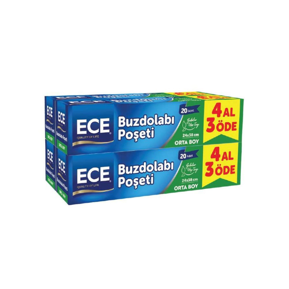 ECE Orta Boy Buz Dolabı Poşeti (120 Adet) (ECE.EMT-217) Oto, Bahçe, Yapı Market Fiyatı