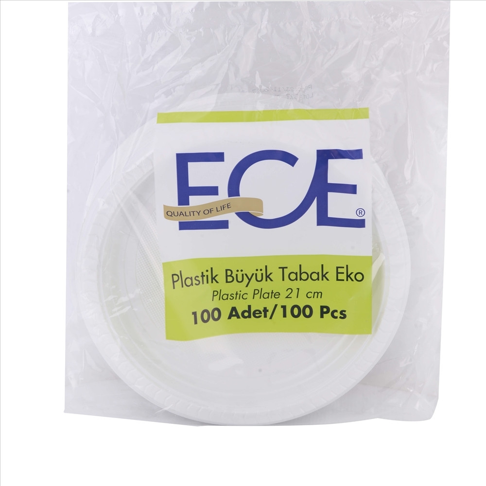 Ece Tabak Plastik 21 cm 100'lü Diğer Fiyatı
