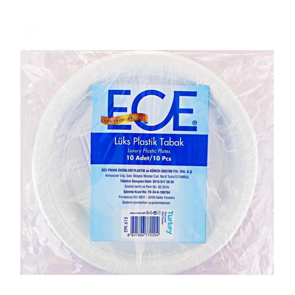 Ece Tabak Plastik 21 cm 10'lu Diğer Fiyatı