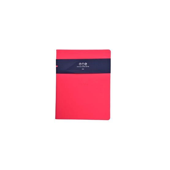 Ece Yalıkavak 13x18 cm Çizgili Pembe Defter