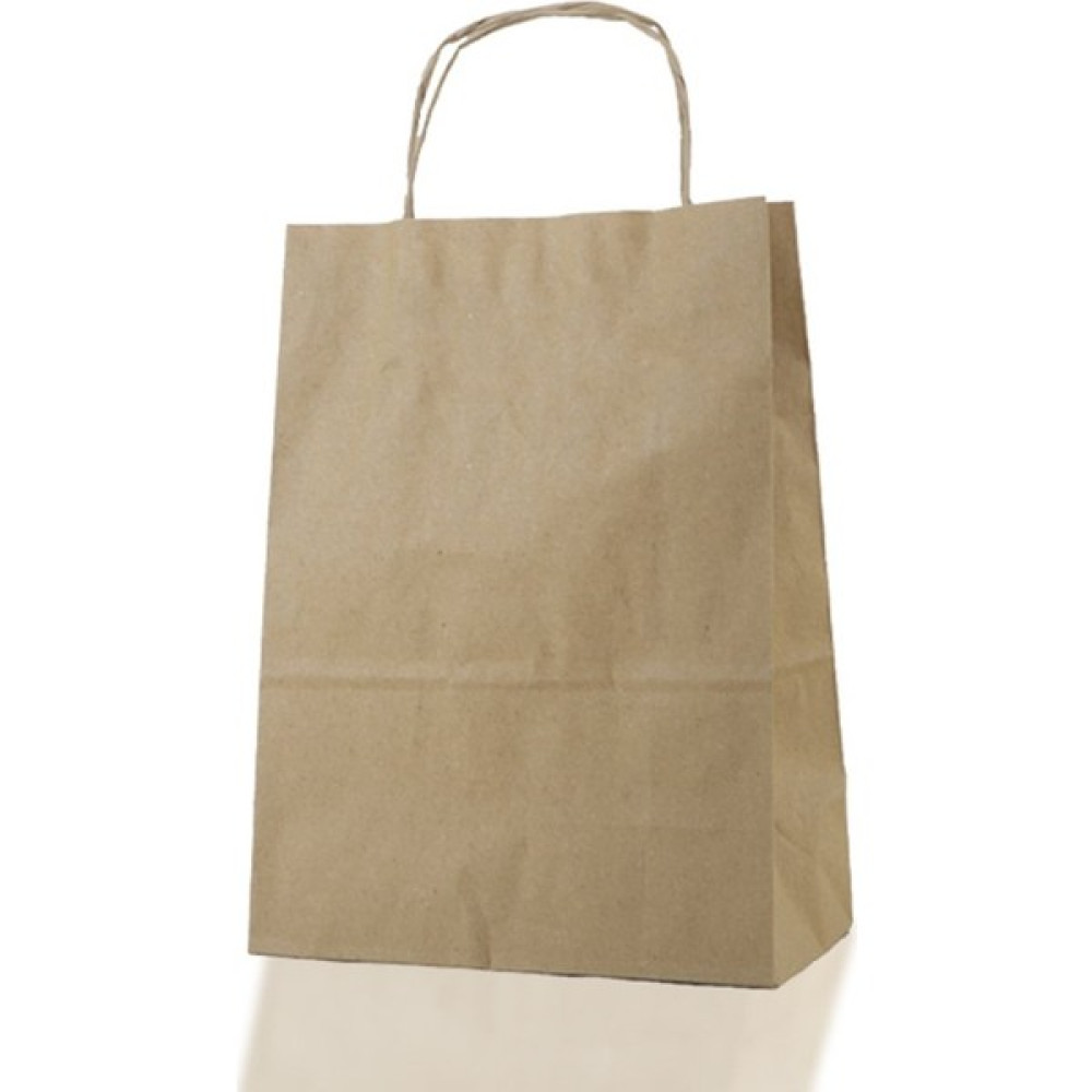 Ecen Plast Çanta Kraft 18X25X10 cm Burgu Sap Kraft - 250 Adet Nalburiye & Hırdavat Fiyatı