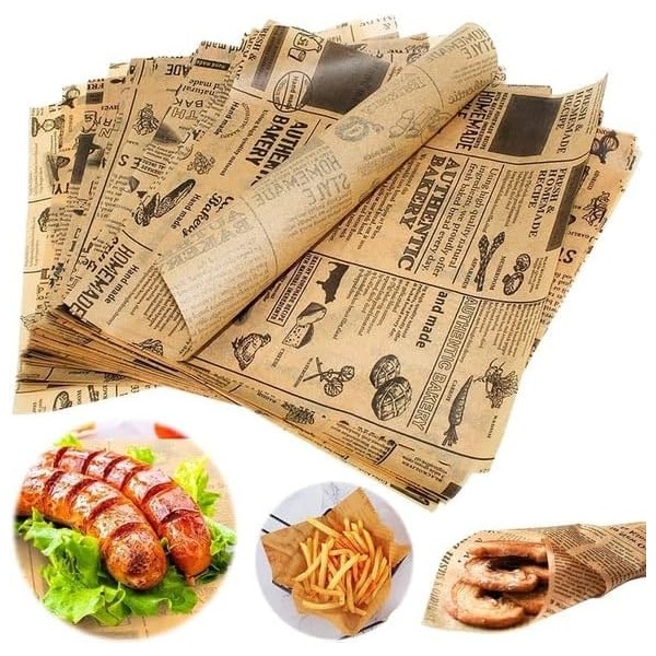 Ecen Plast Kendi Desenli Sunum Kağıdı 50'li Vintage Gazete Desen Karışık 35X25 cm | 3 Farklı Model Diğer Fiyatı