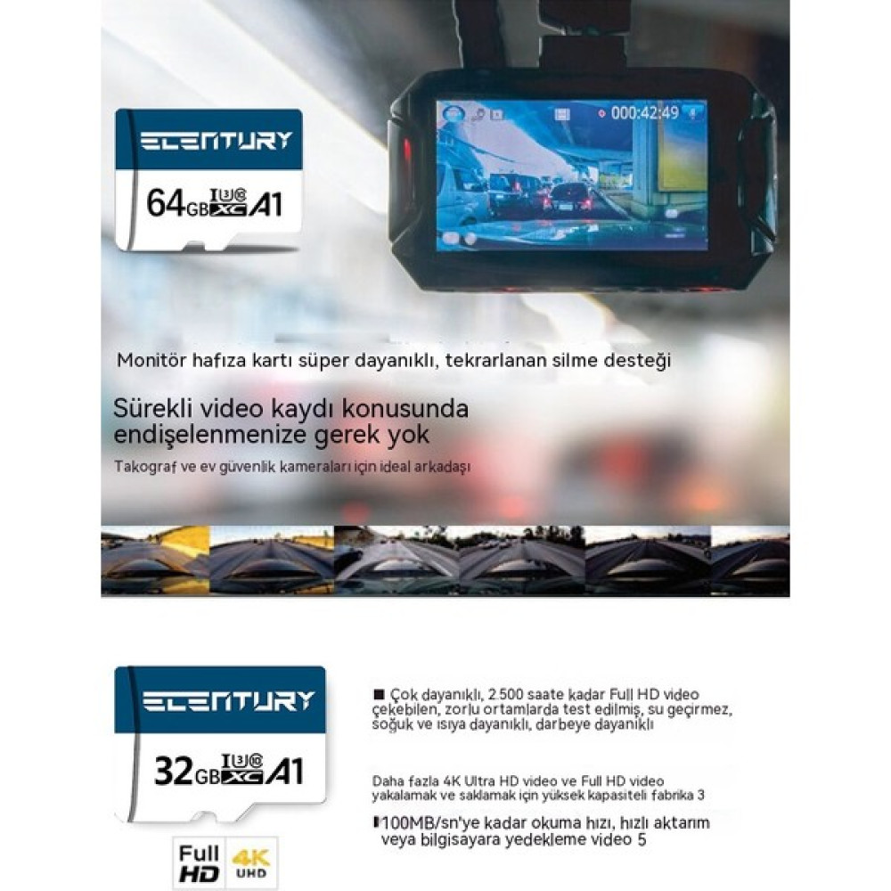 Ecentury 64GB Yüksek Hızlı Hafıza Kartı - Mavi/beyaz (Yurt Dışından) - 64 GB Hafıza Kartları Fiyatı