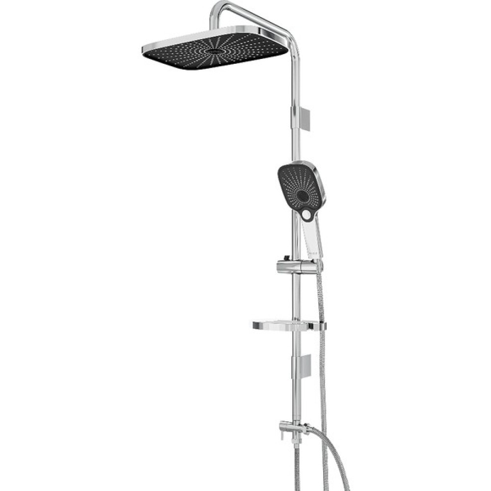 Ecestore Diamond Touch Butonlu Galaxy Tall Krom Robot Duş Seti Butonlu Fonksiyonlu Robot Duş Seti Siyah Detaylı Duş Seti Fiyatı