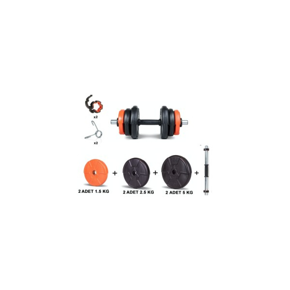 Ecg Spor 18 kg (1x 18KG) Dambıl Seti Turuncu Siyah Dambıllar & El / Ayak Ağırlıkları Fiyatı