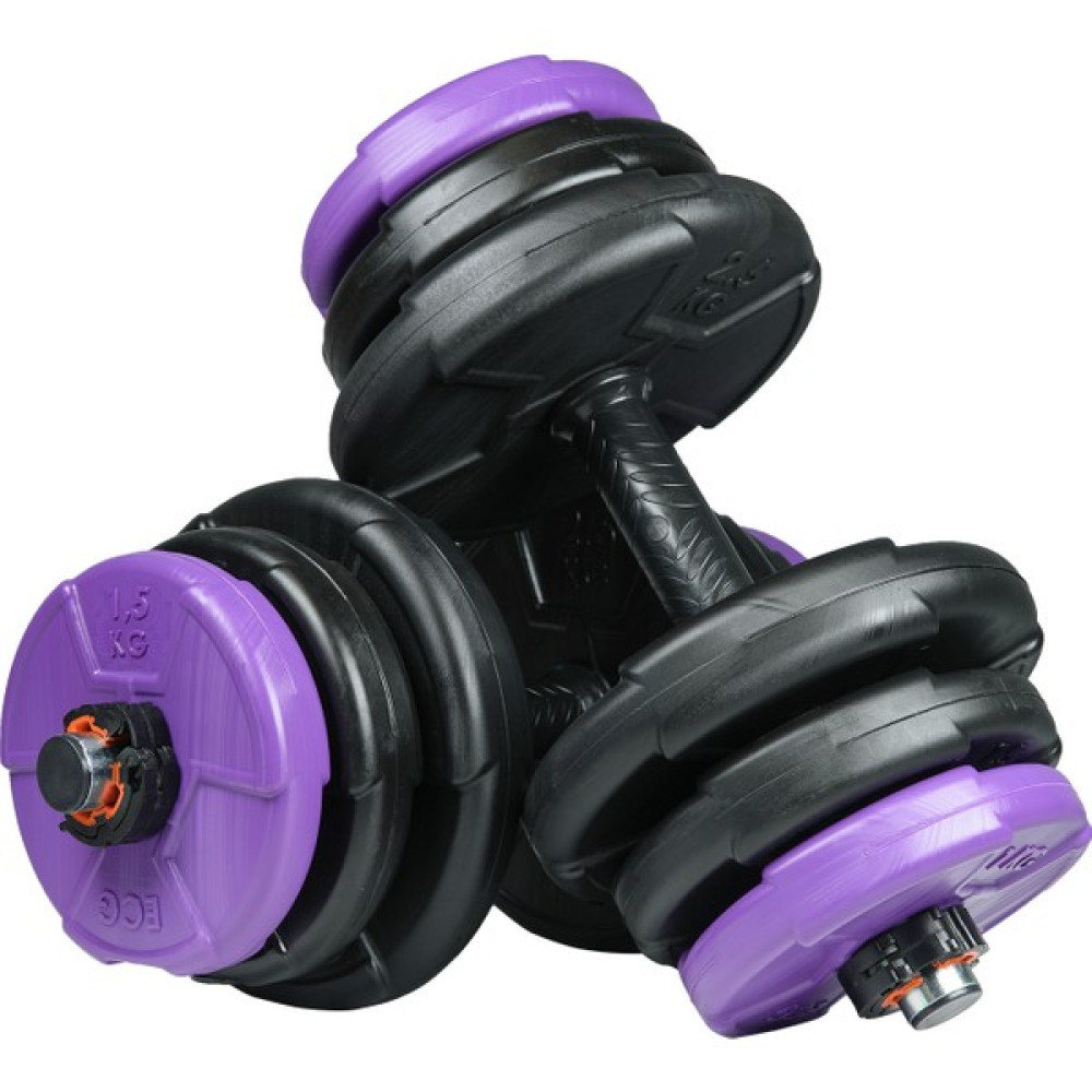 Ecg Spor 36 kg (2x 18KG) Dambıl Seti Mor Siyah Dambıllar & El / Ayak Ağırlıkları Fiyatı