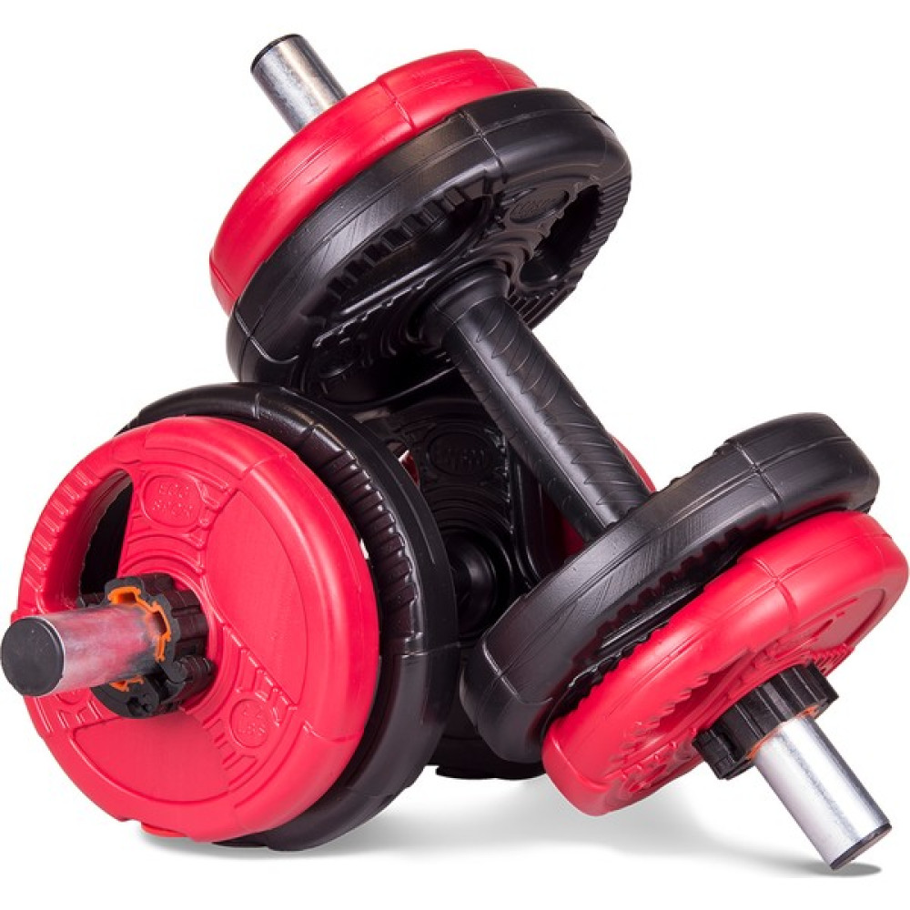 Ecgspor 12 kg Grip Plate Dumbbell Set -10 kg Plate+2x1 kg Dambıl Seti Kırmızı Siyah Dambıllar & El / Ayak Ağırlıkları Fiyatı
